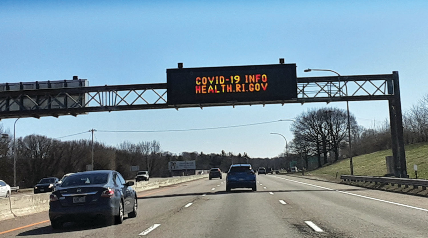 SIGN OF THE TIMES: An I-95 billboard advising of COVID-19 information caught Jen Cowart by surprise as the family traveled to move one of their daughters out of college on Sunday.